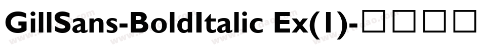 GillSans-BoldItalic Ex(1)字体转换